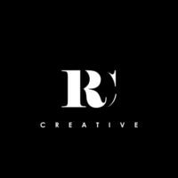 rc brief eerste logo ontwerp sjabloon vector illustratie