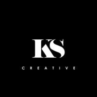 ks brief eerste logo ontwerp sjabloon vector illustratie