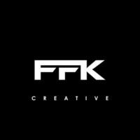 ffk brief eerste logo ontwerp sjabloon vector illustratie