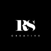 rs brief eerste logo ontwerp sjabloon vector illustratie