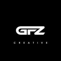 gfz brief eerste logo ontwerp sjabloon vector illustratie