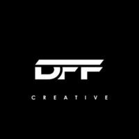 dff brief eerste logo ontwerp sjabloon vector illustratie