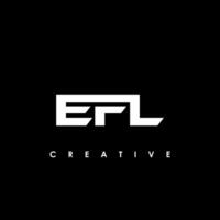 efl brief eerste logo ontwerp sjabloon vector illustratie