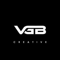 vgb brief eerste logo ontwerp sjabloon vector illustratie