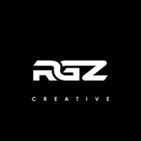 rgz brief eerste logo ontwerp sjabloon vector illustratie