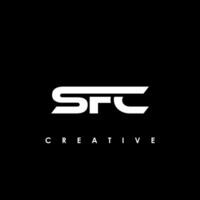 sfc brief eerste logo ontwerp sjabloon vector illustratie