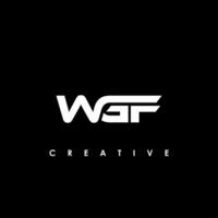 wgf brief eerste logo ontwerp sjabloon vector illustratie