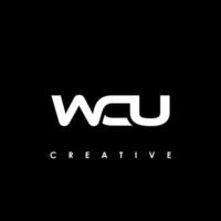 wcu brief eerste logo ontwerp sjabloon vector illustratie