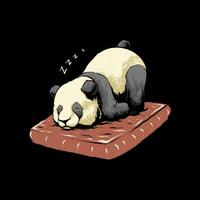 de slaperig tijd panda illustratie vector