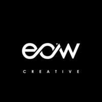 eow brief eerste logo ontwerp sjabloon vector illustratie