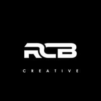 rcb brief eerste logo ontwerp sjabloon vector illustratie