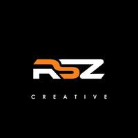 rsz brief eerste logo ontwerp sjabloon vector illustratie