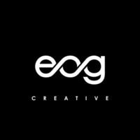 eog brief eerste logo ontwerp sjabloon vector illustratie