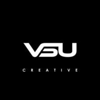 vsu brief eerste logo ontwerp sjabloon vector illustratie