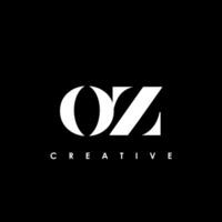 oz brief eerste logo ontwerp sjabloon vector illustratie