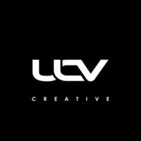 ucv brief eerste logo ontwerp sjabloon vector illustratie