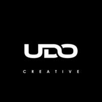 udo brief eerste logo ontwerp sjabloon vector illustratie