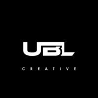 ubl brief eerste logo ontwerp sjabloon vector illustratie