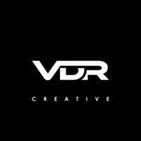 vdr brief eerste logo ontwerp sjabloon vector illustratie