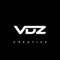 vdz brief eerste logo ontwerp sjabloon vector illustratie