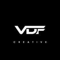 vdf brief eerste logo ontwerp sjabloon vector illustratie