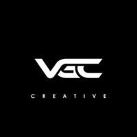 vgc brief eerste logo ontwerp sjabloon vector illustratie