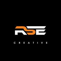 rse brief eerste logo ontwerp sjabloon vector illustratie