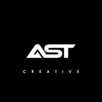 ast brief eerste logo ontwerp sjabloon vector illustratie