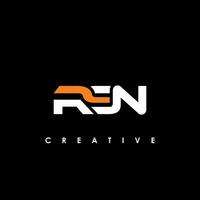 rsn brief eerste logo ontwerp sjabloon vector illustratie