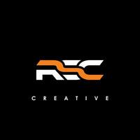 rsc brief eerste logo ontwerp sjabloon vector illustratie