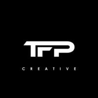 tfp brief eerste logo ontwerp sjabloon vector illustratie