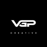 vgp brief eerste logo ontwerp sjabloon vector illustratie