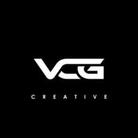 vcg brief eerste logo ontwerp sjabloon vector illustratie