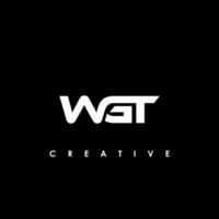 wgt brief eerste logo ontwerp sjabloon vector illustratie