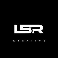 lbr brief eerste logo ontwerp sjabloon vector illustratie
