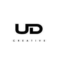 ud brief eerste logo ontwerp sjabloon vector illustratie