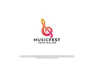 gemakkelijk muziek- studio logo ontwerp sjabloon. vector