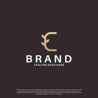 schoonheid brief c logo ontwerp combineren met blad vector