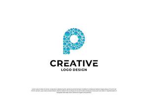 brief p logo ontwerp inspiratie. eerste brieven p logo symbool markering. creatief brief p logo vector. vector