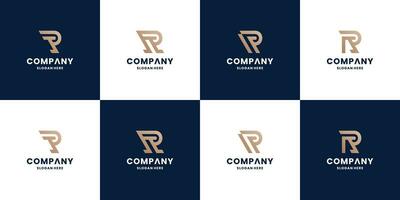 eerste brief r, p logo ontwerp collecties. monogram brief r en p logo vector