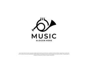 muziek- logo ontwerp. saxofoon, jazz- icoon logo vector illustratie