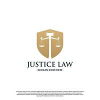logo over gerechtigheid advocaat. wet logo ontwerp inspiratie vector