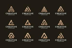 abstract symbool met brief een logo ontwerp verzameling. vector