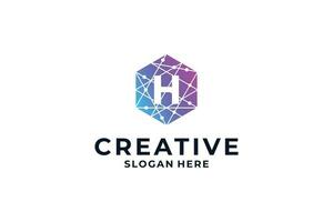 brief h logo ontwerp combineren met creatief concept. vector