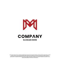 creatief brief m logo ontwerp monogram voor uw bedrijf identiteit vector