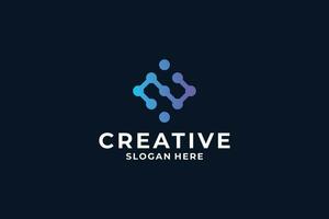 modern concept brief n logo ontwerp met creatief helling kleur. vector