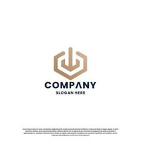 luxe brief w logo ontwerp inspiratie vector