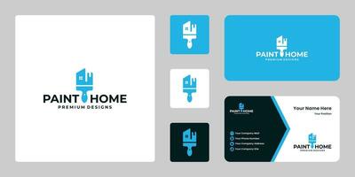verf huis logo ontwerp creatief en modern vector