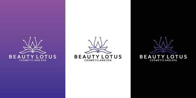 schoonheid lotus logo ontwerp voor uw spa, salon, yoga vector