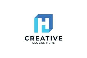 gemakkelijk brief h logo ontwerp sjabloon. vector